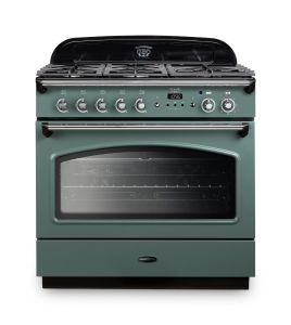 Rangemaster CLAS90FXDFFMG/C CLASSIC FX 90 Dual Fuel Mineral Green Chrome Trim