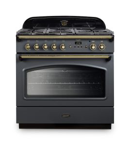 Rangemaster CLAS90FXDFFSB/B CLASSIC FX 90 Dual Fuel Slate Brass Trim