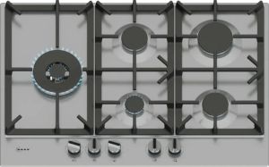 Neff T27CIS8N0 75cm, 5 burner, 5.0kW Wok burner, Optimised FlameSelect, 3 Dishwasher suitable cast i
