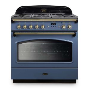 Rangemaster CLAS90FXDFFSB/B 128360 Classic FX 90 Dual Fuel STONE BLUE/BRASS