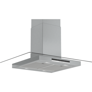Bosch DIG97IM50B 90cm Straight Glass Island Hood Touch Control LED lights. Optional Recirculating ki
