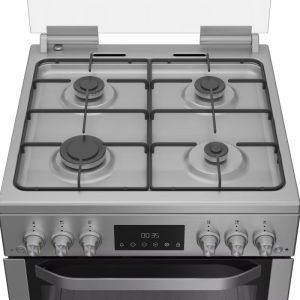 Hotpoint HDG6GDCX Gas Double Cooker 60CM - Inox Stainless Steel
