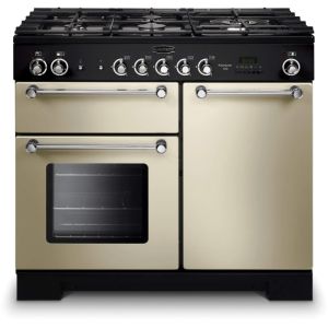 Rangemaster KCH100NGFCR/C Kitchener 100cm Gas Range Cooker 111960 Cream and Chrome