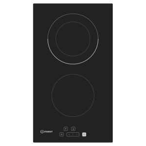 Indesit IRD2030B 30CM Double Ring Zone Domino Electric Ceramic Hob - Black