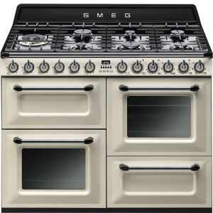 Smeg TR4110P1 Cream 110Cm Four Cavity Dual Fuel Cooker