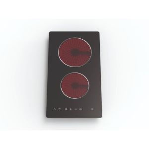 Cata UBTC30FLC 30cm Black Domino 2 Zone Ceramic Hob