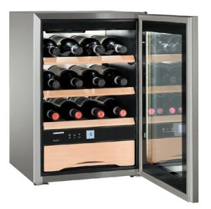 Liebherr WKes653 Grand Cru Steel Glass Door Single Zone Wine Cooler