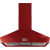 Falcon FHDSE900RD/N 90740 FALCON 900 Super Extract Hood Cherry Red Nickel