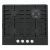 Montpellier MGH600BG 60cm Gas On Glass Hob Black With Cast Iron Pan Supports