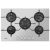 Whirlpool PMW75D2/IXL W Collection Gas On Glass 90Cm Cast Iron Flexiflame Flexi Full Width Grids
