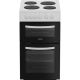 Indesit ITE5EMW Electric Twin Cooker 50CM - 58L with Solid Plate Hob