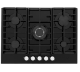 Montpellier MGH750BG 70cm Gas On Glass Hob, 5 Burners Black 