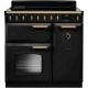 Rangemaster CLDL90EIPCBL/AB1 Classic Deluxe 90 Induction Charcoal Black With Antique Brass Trim