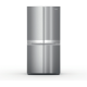 Hotpoint HQ9B2LG side-by-side american fridge: inox