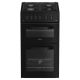 Hotpoint HTG5GCB Gas Twin Oven Cooker 50CM - Black