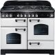 Rangemaster CDL110DFFWH/C 112930 Classic Deluxe Duel Fuel 110cm  Range Cooker White andChrome