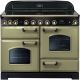 Rangemaster CDL110EIOG/B 114550 Classic Deluxe 110cm Electric Cooker with Induction Olive Green and Brass