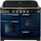 Rangemaster CDL110EIRB/B 113100 Classic Deluxe 110cm Electric Cooker with Induction Blue and Brass