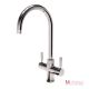 Montpellier MULTIPLEX 3IN1SB Brush Steel Hot/Fiiltered/Cold Tap-Swan Spout