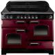 Rangemaster CDL110ECCY/C 84440 Classic Deluxe 110cm Electric Range Cooker With Ceramic Hob - Cranberry And Chrome 