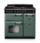Rangemaster CLDL90DFPMGR/CM1 14539 New Classic Deluxe 90 Dual Fuel Mineral Green Chrome